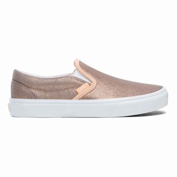 Női Vans Classic Slip-on Cipő VA0372541 Rózsaszín Arany/Rózsaszín Arany